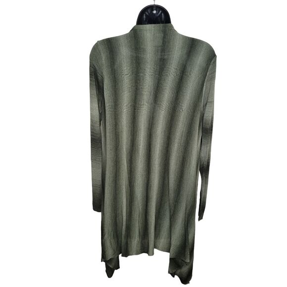 Attitudes by Renee Open Front Green Cascade Ombre Cardigan Large - Picture 2 of 5